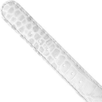 Christina Collect hvid læderrem med forgyldt spænde, 16 mm